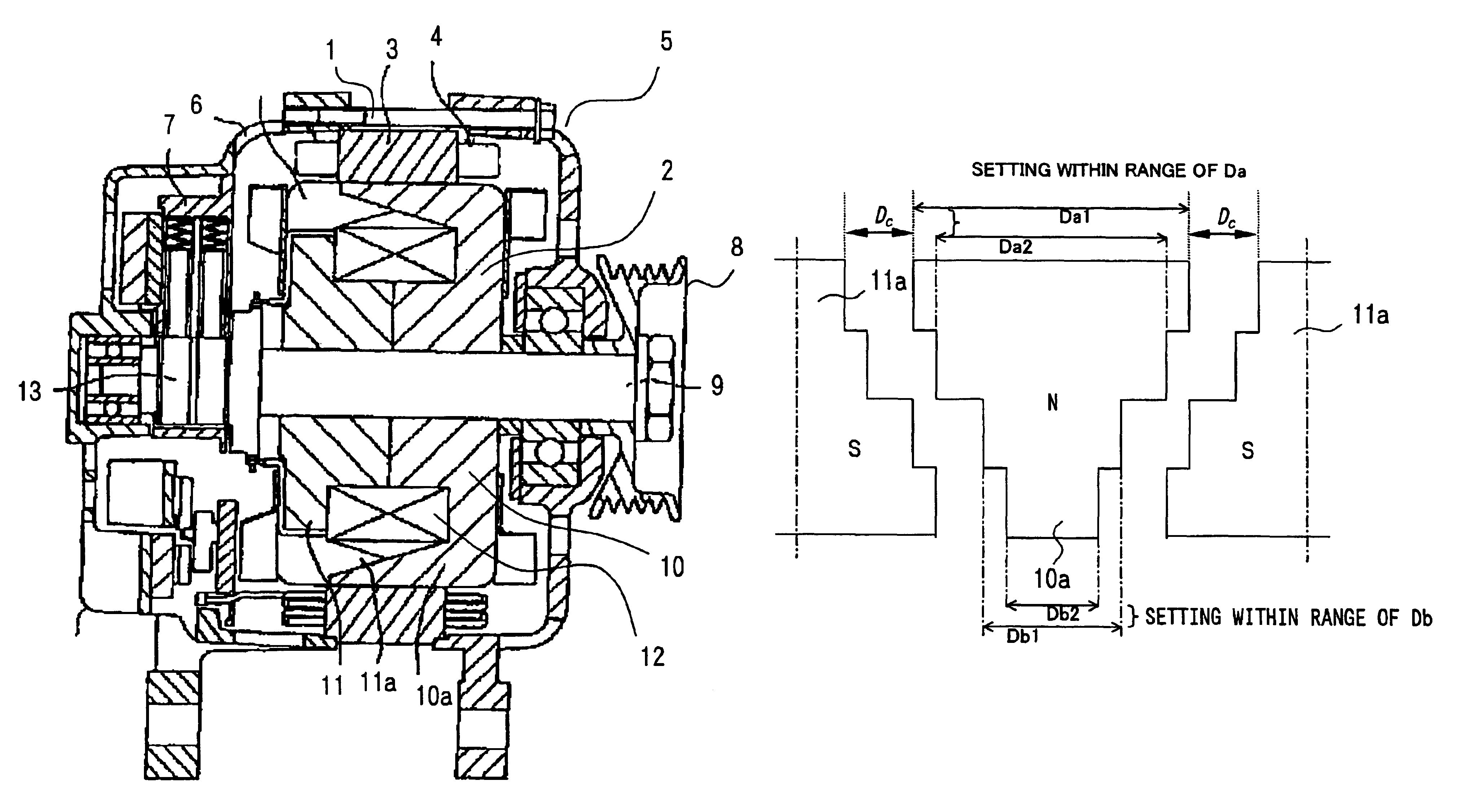 Rotating electrical machine for vehicle