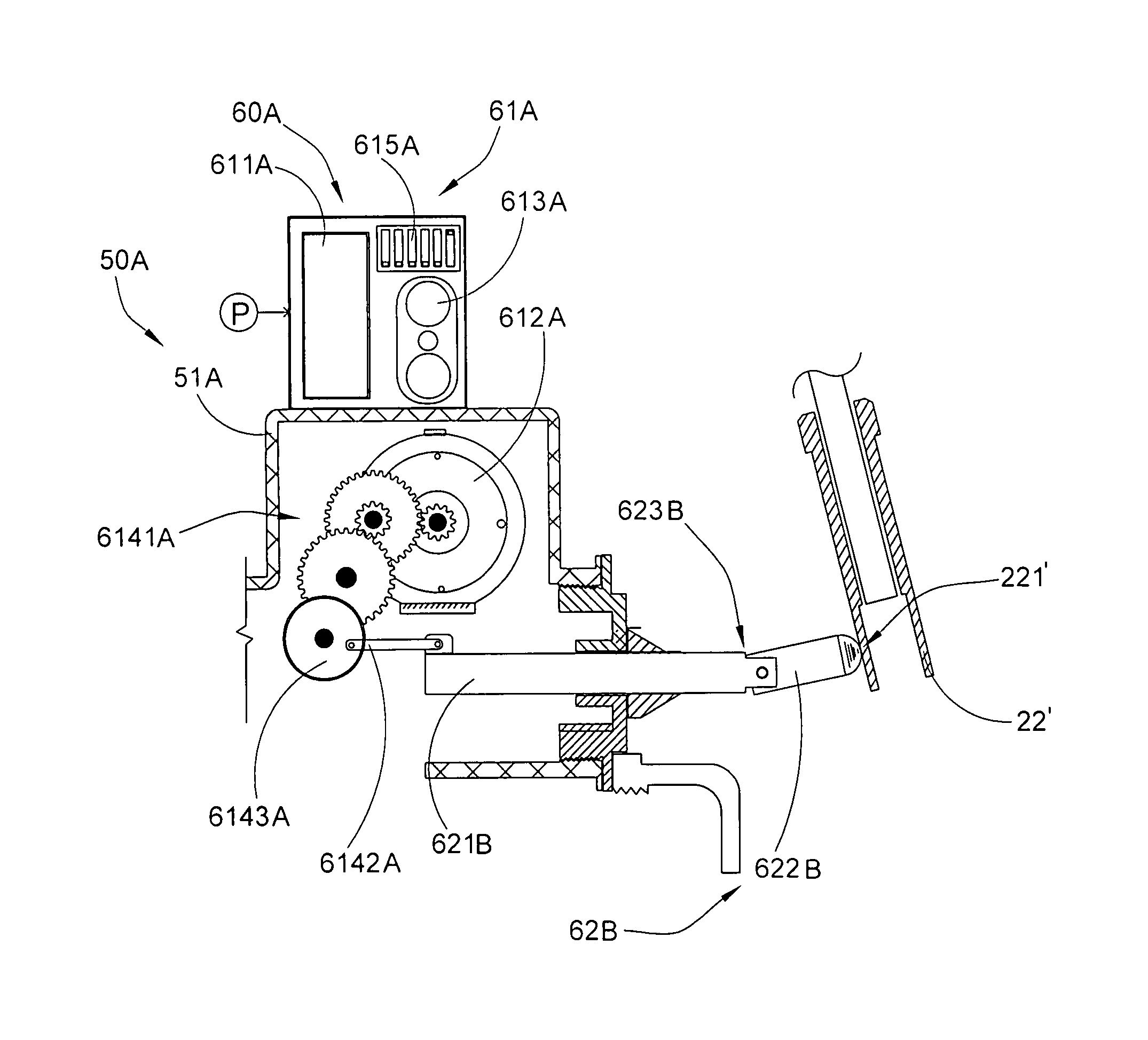 Motorized automate/manual push button system