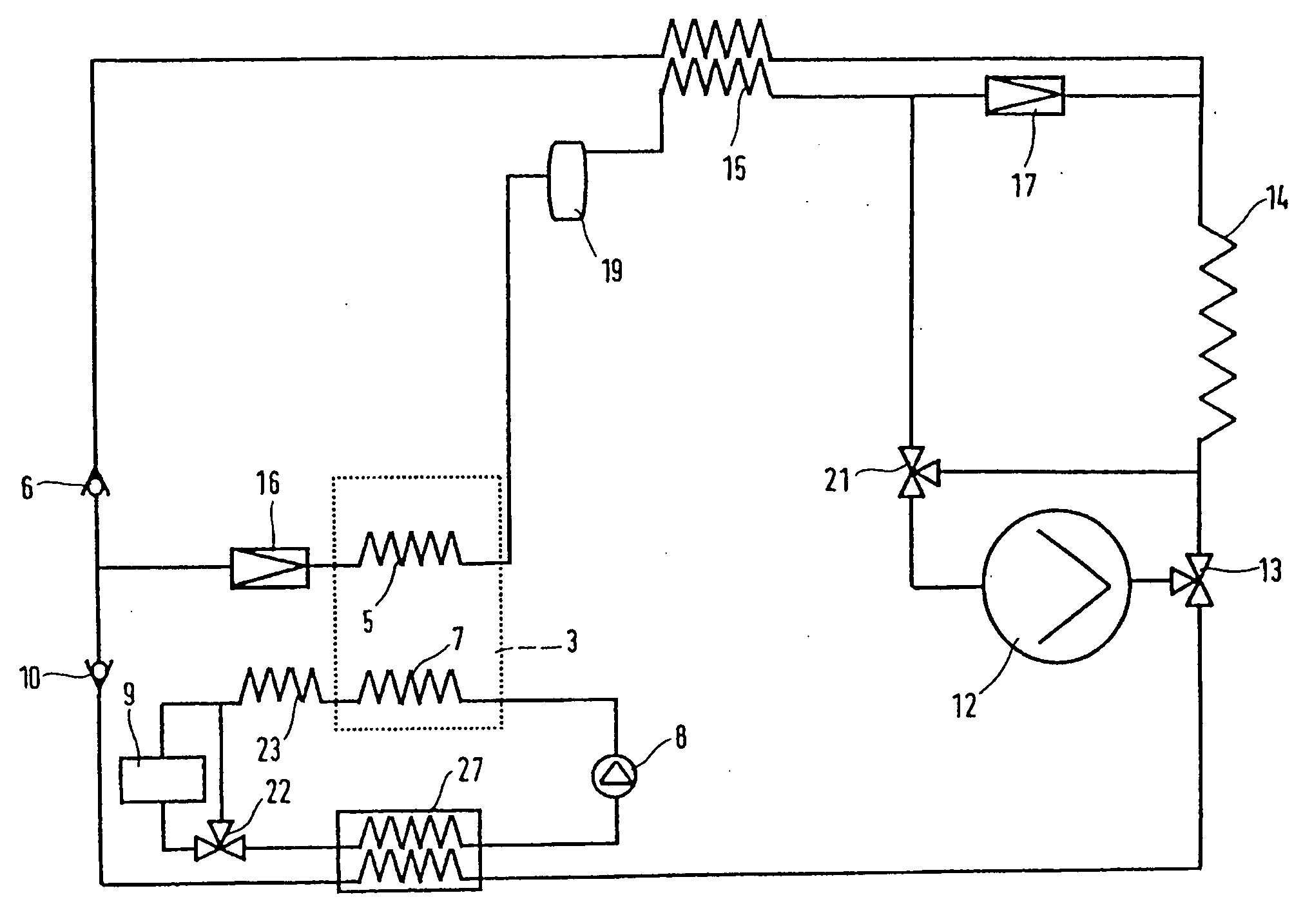 Air-conditioning system for a motor vehicle