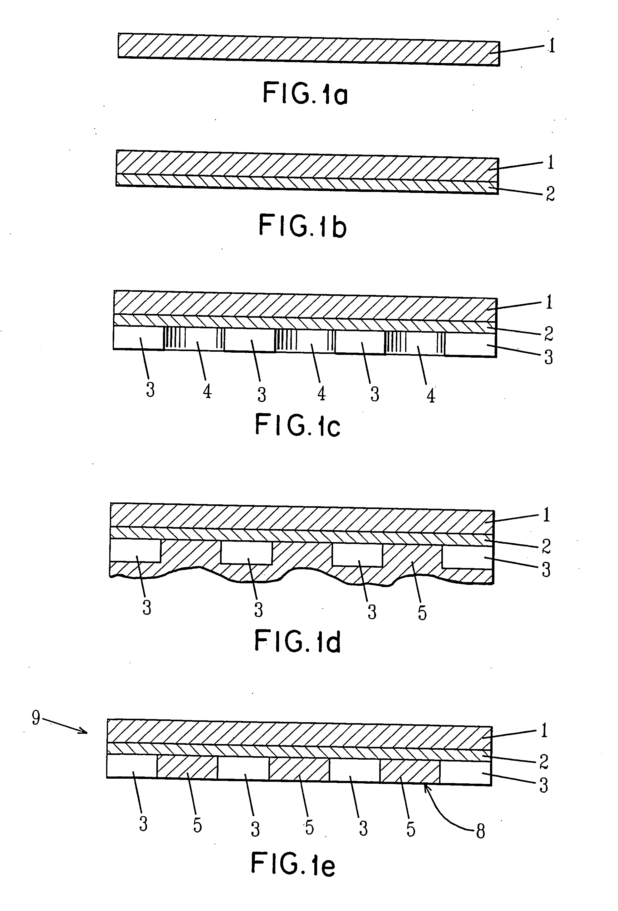 Structure having flush circuit features and method of making