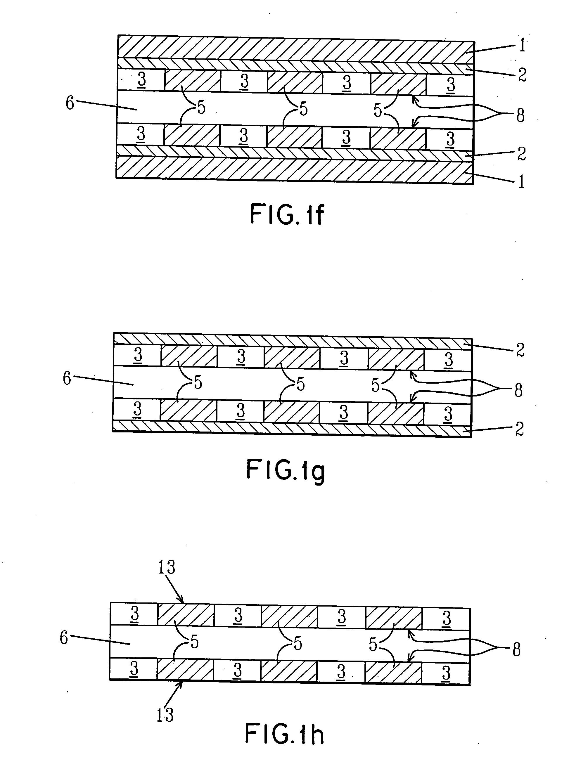 Structure having flush circuit features and method of making