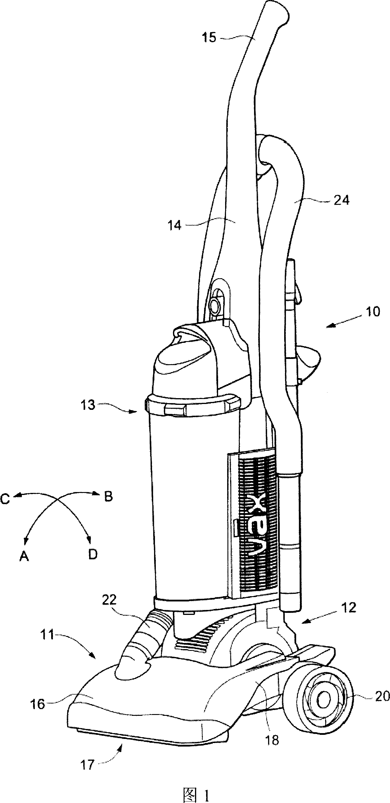 Upright-type cleaning appliances