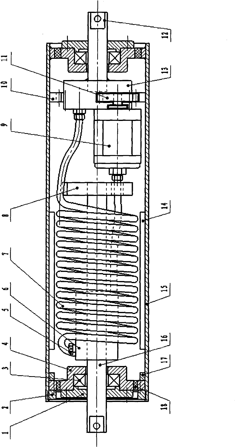 Hydraulic damping supporting roller