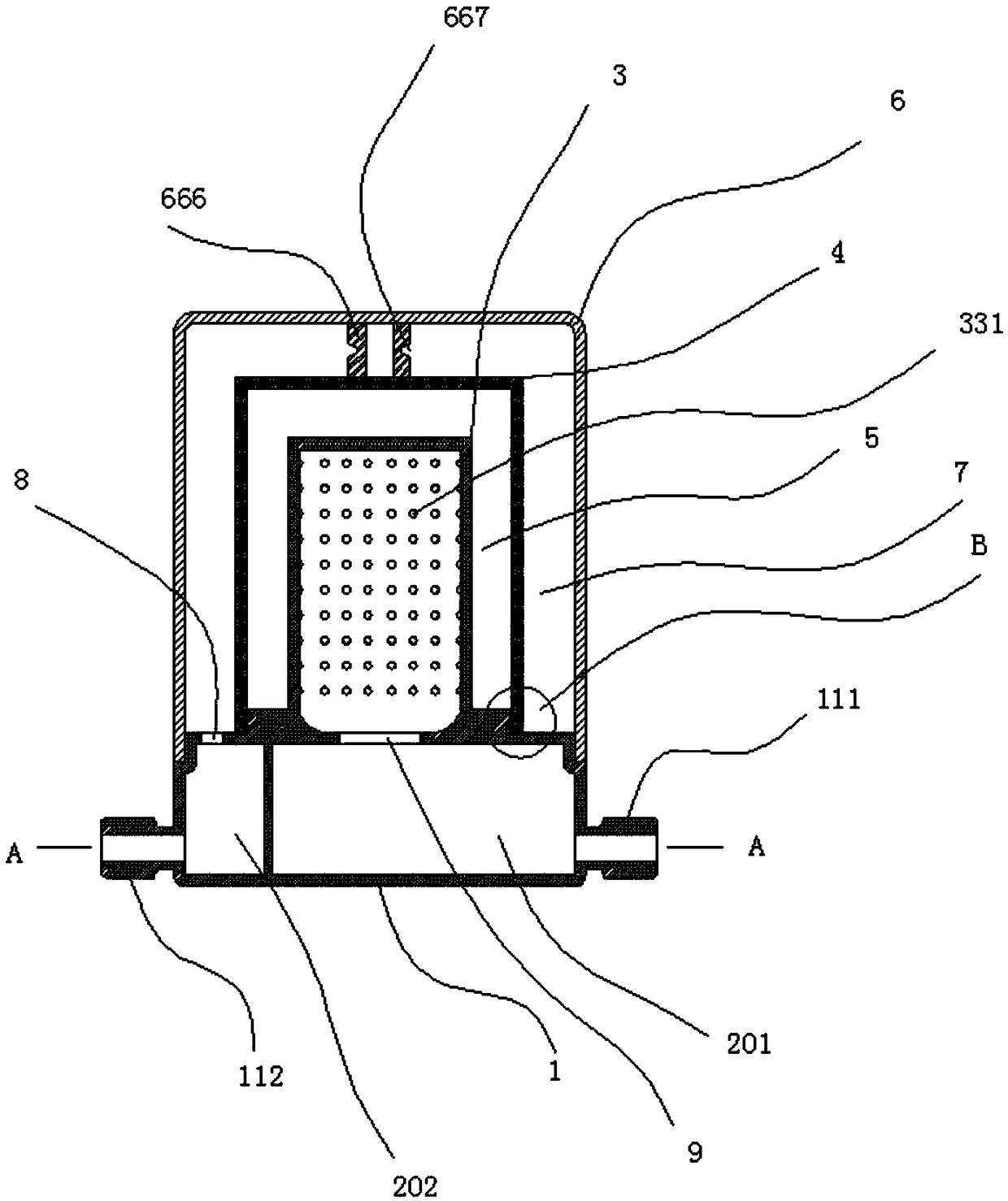 Antibacterial ceramic water purification filter element