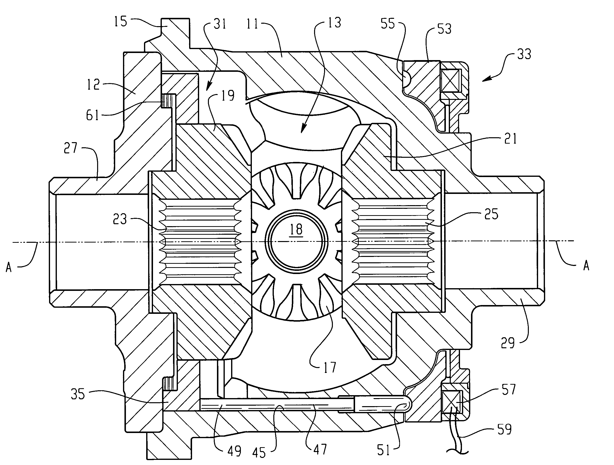 Electronically actuated locking differential