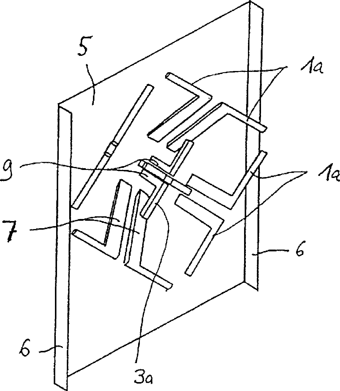 Wide-band annular dual polarized radiating element and linear array antenna