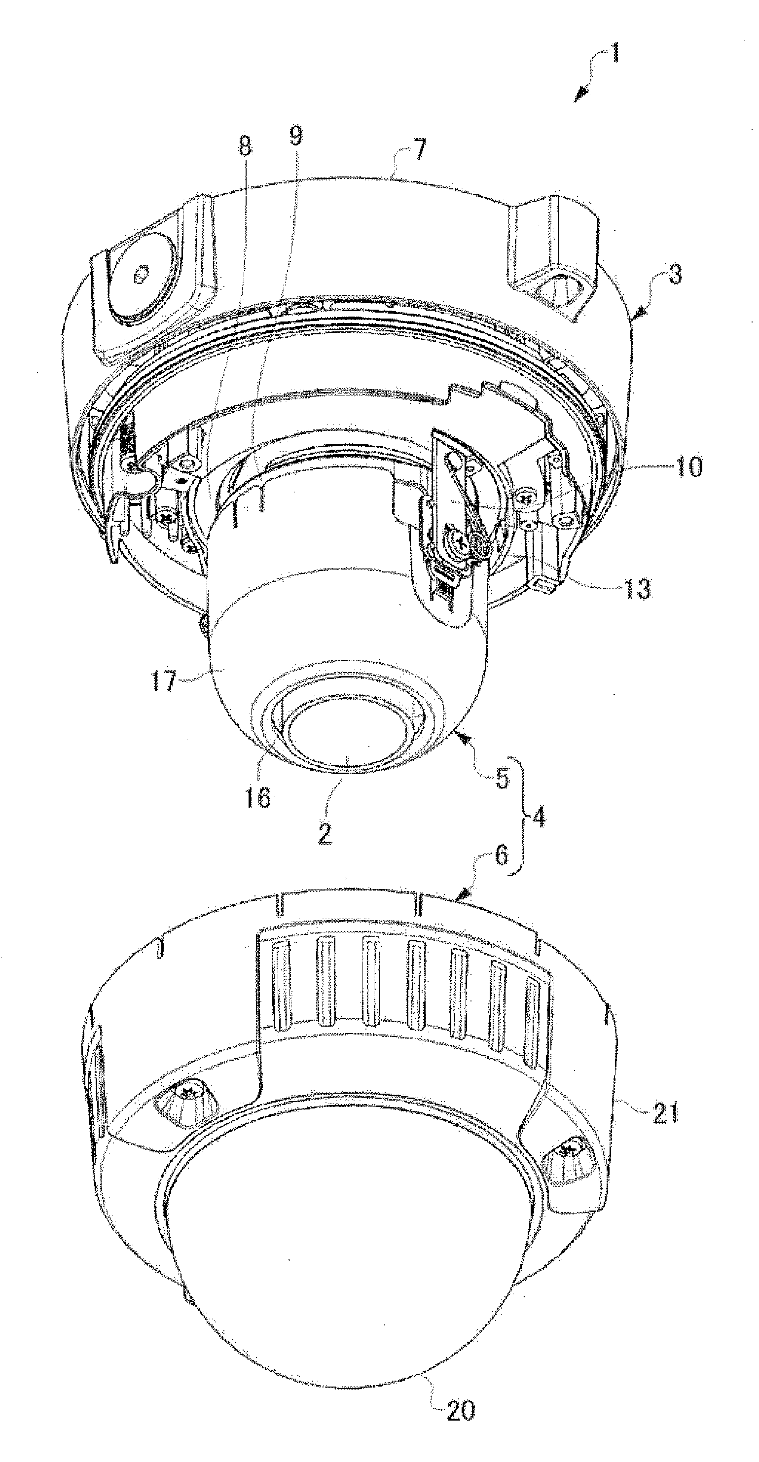 Dome-shaped camera