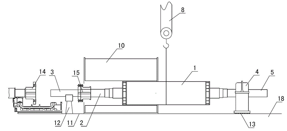Method for inserting generator rotor of gas-filling condensing steam turbine unit
