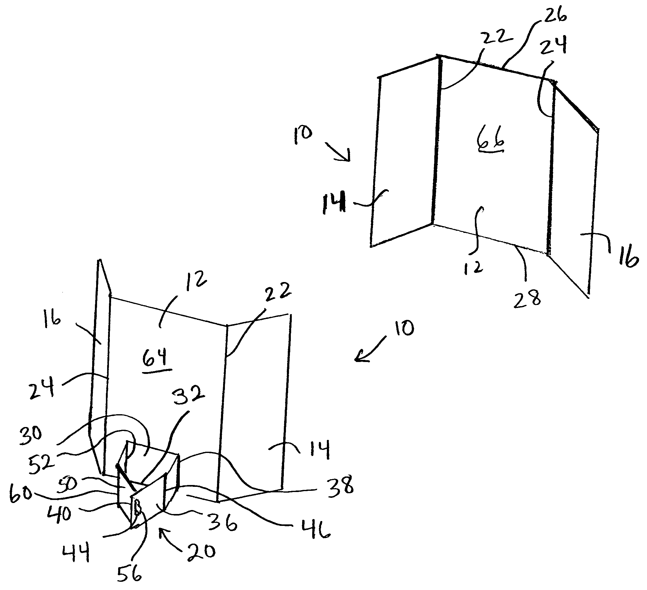 Portable display device with integral support foot
