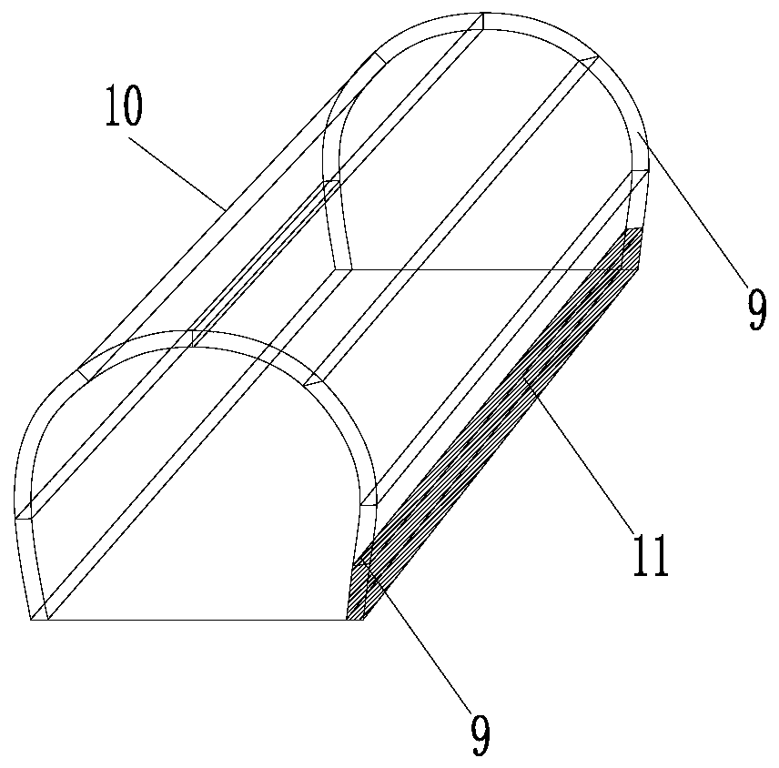 Tunnel secondary-lining concrete and rock cutting mechanism, device and method
