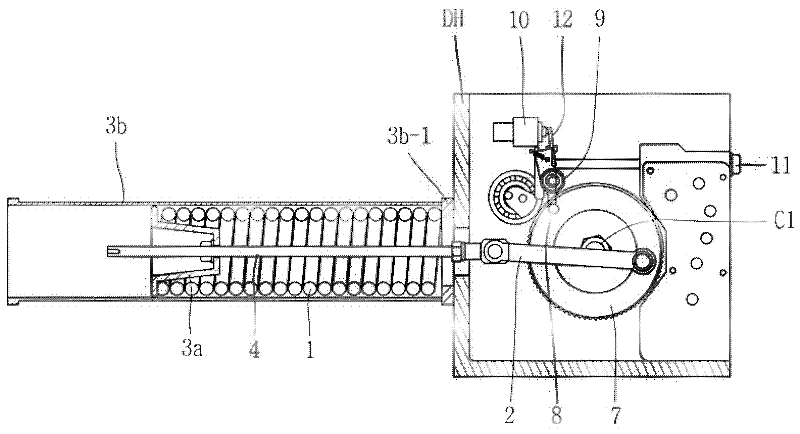 Spring actuator for circuit breaker