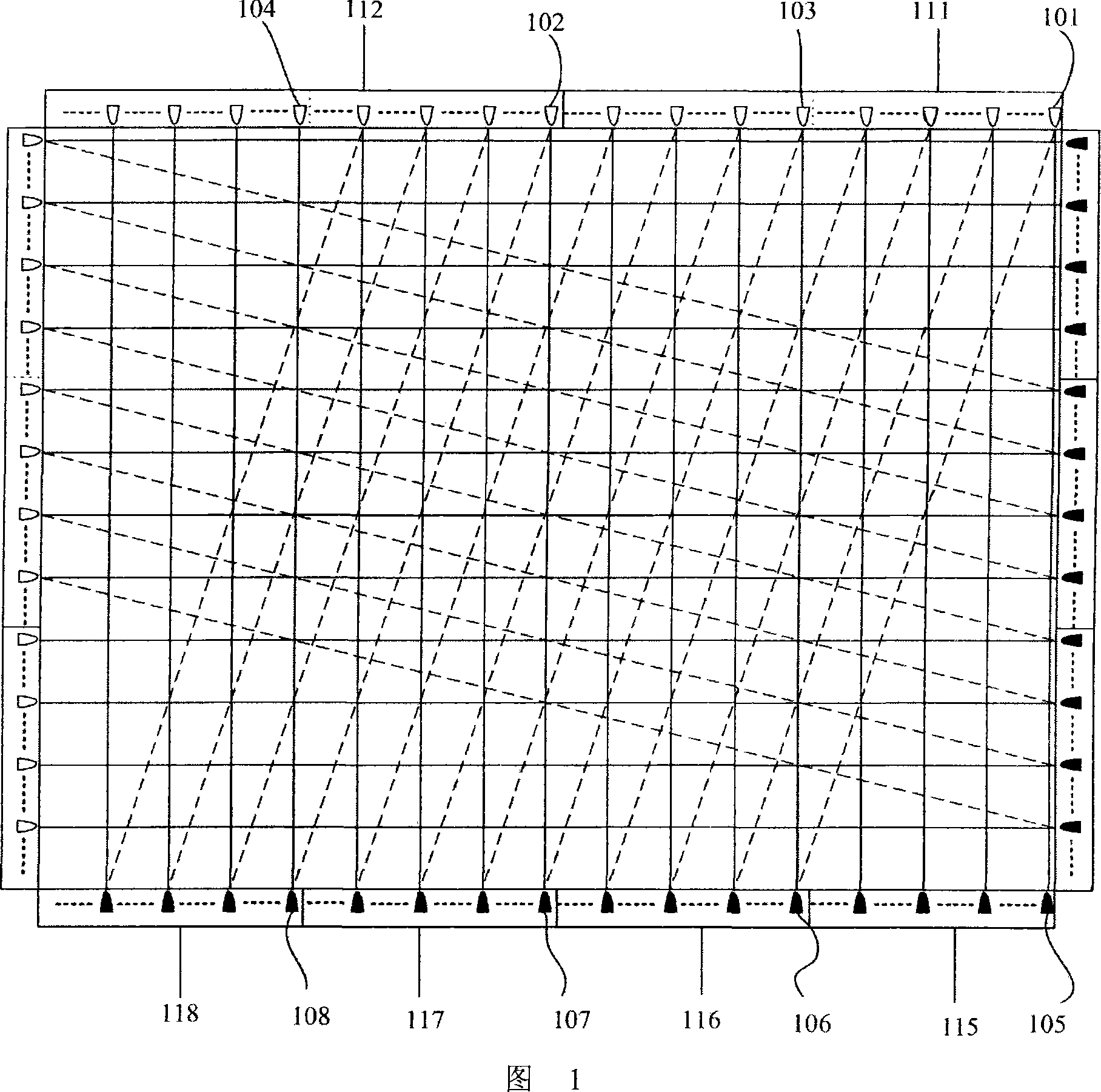 Infrared touch screen and its multi-point touch positioning method