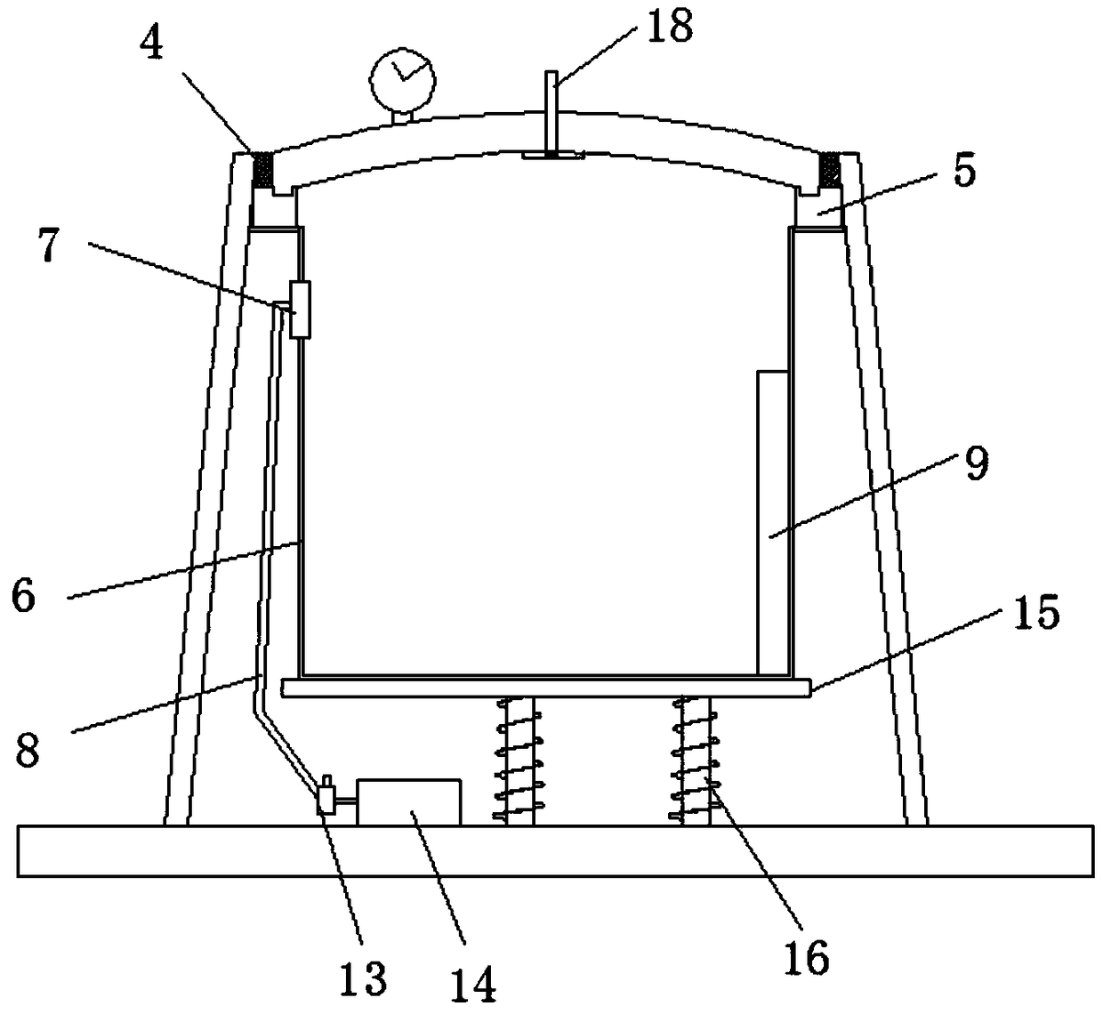 Isostatic pressure forming device for preparing magnet by powder metallurgy method