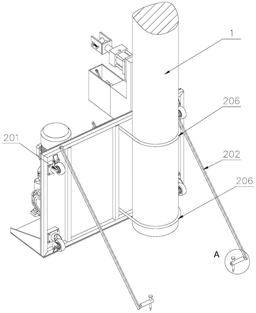 Cable tensioning device for transmission line