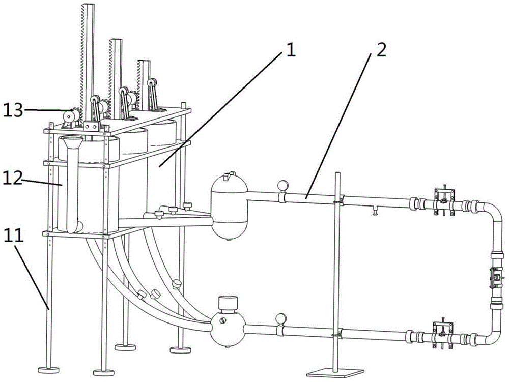 Testing device for simulating organic coating washout environment