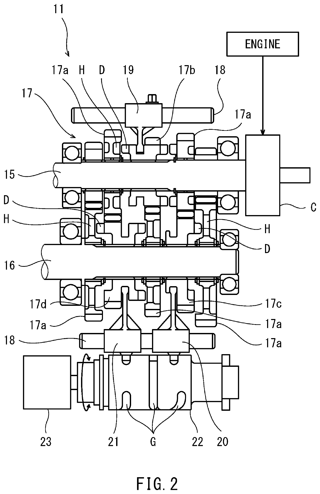 Control device of gear transmission-equipped vehicle and method of controlling gear transmission-equipped vehicle
