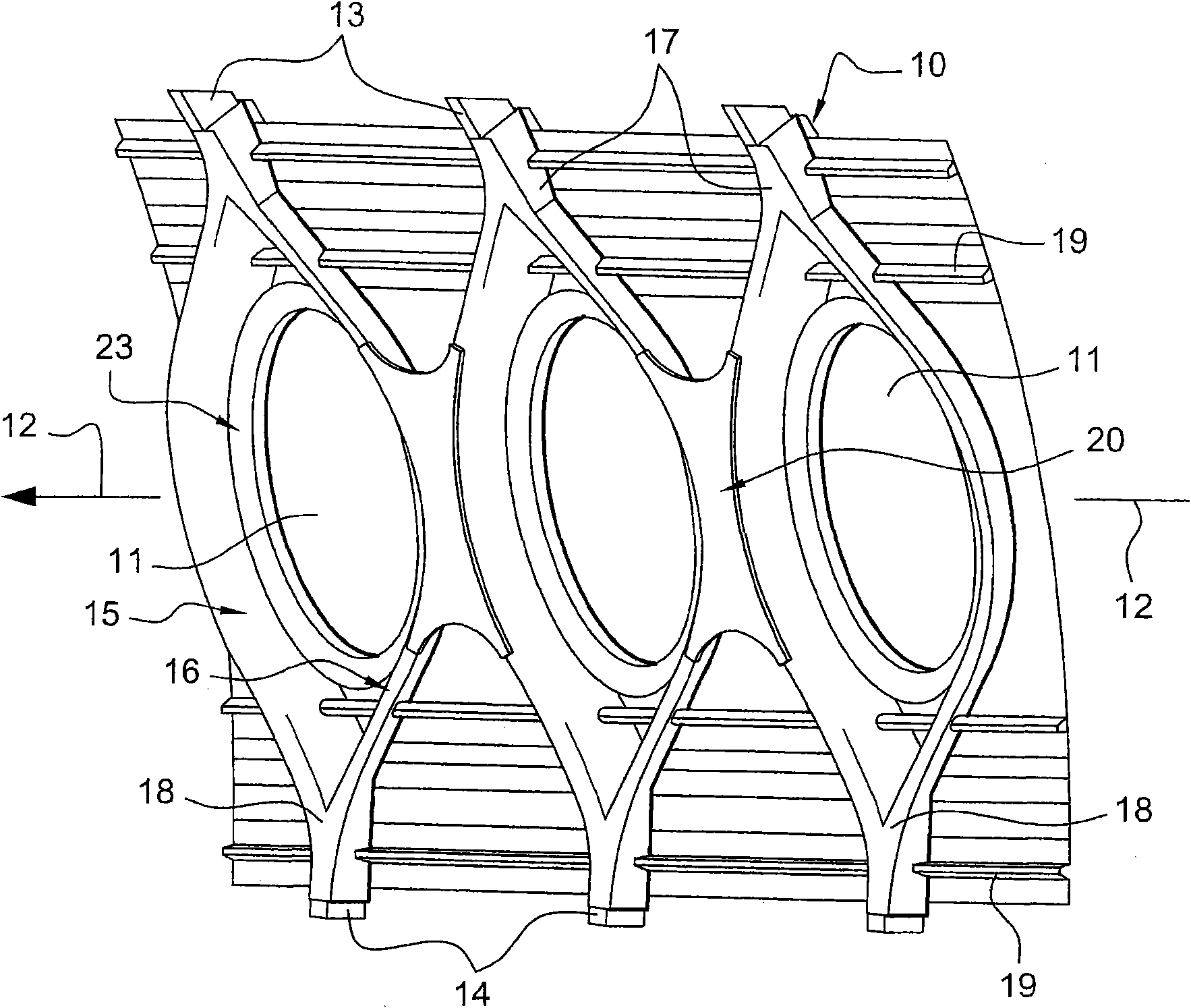 Section of aircraft fuselage and aircraft including one such section