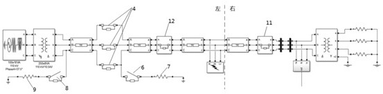 Power supply system convenient for processing interphase short circuit