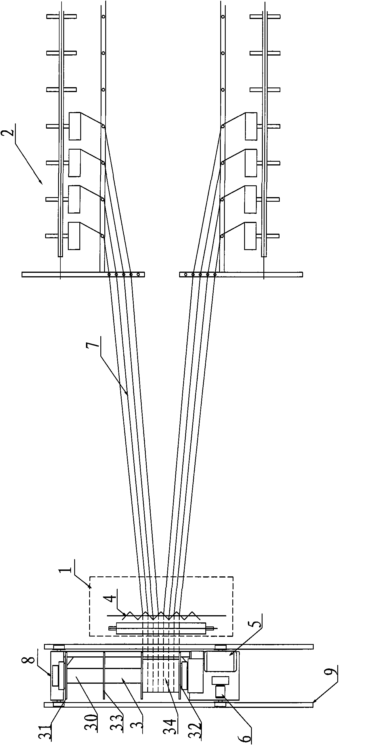 Warping apparatus and warping shaft