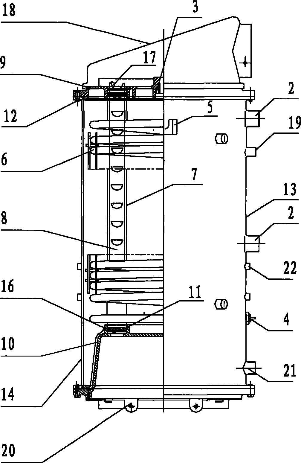 Volume type assembled multifunctional heat exchanger