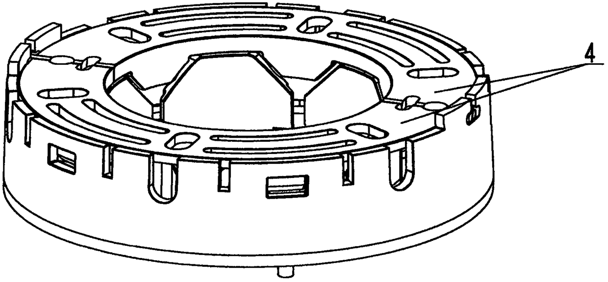An end insulation assembly of a direct-wound motor stator