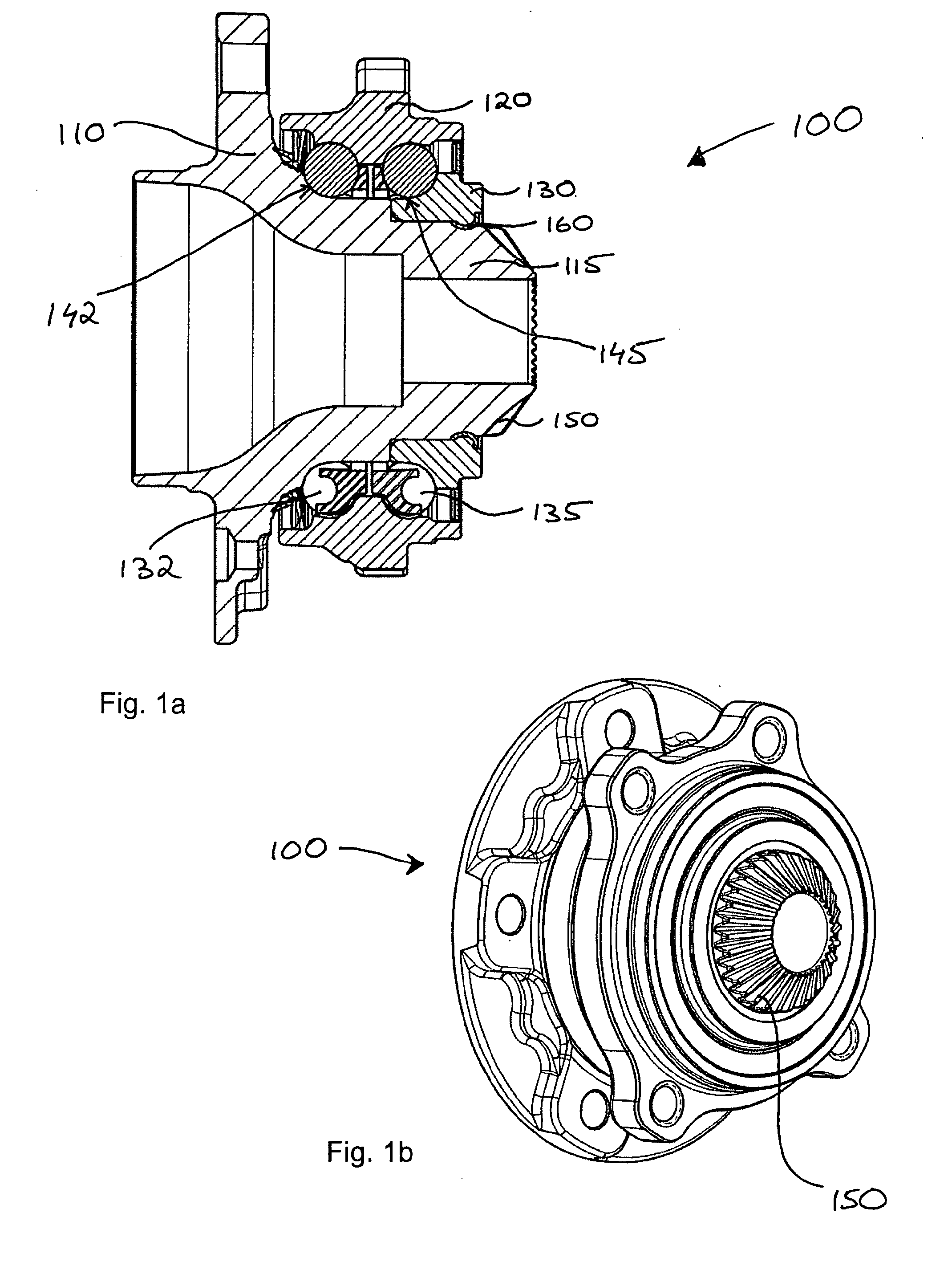 Wheel bearing assembly comprising a joint and corresponding method of manufacture