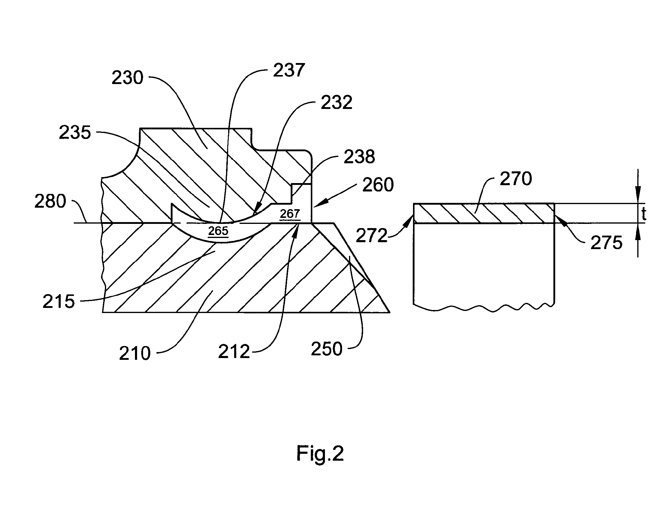 Wheel bearing assembly comprising a joint and corresponding method of manufacture