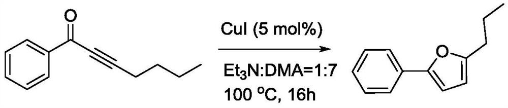 A kind of method of synthesizing furan compound