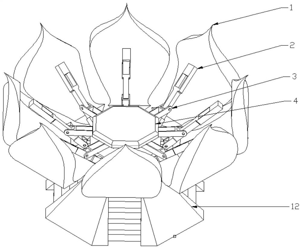 Novel bionic nymphaea tetragona rest cabin