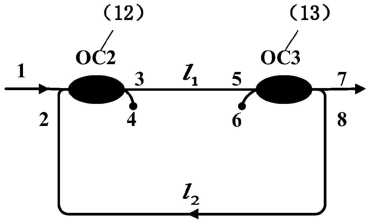 Single-frequency narrow-linewidth optical fiber laser based on double optical fiber coupling ring and saturable absorber