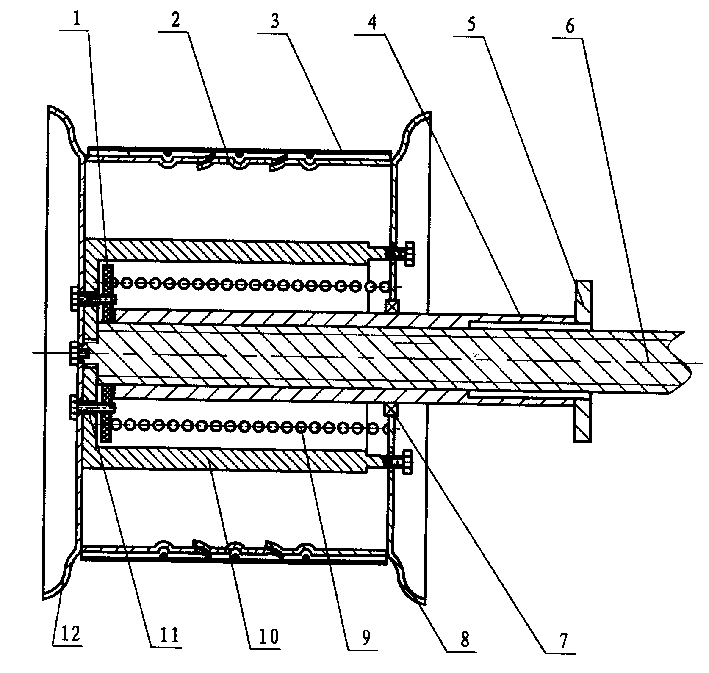 Automatic pressure adjustment tyre of automobile