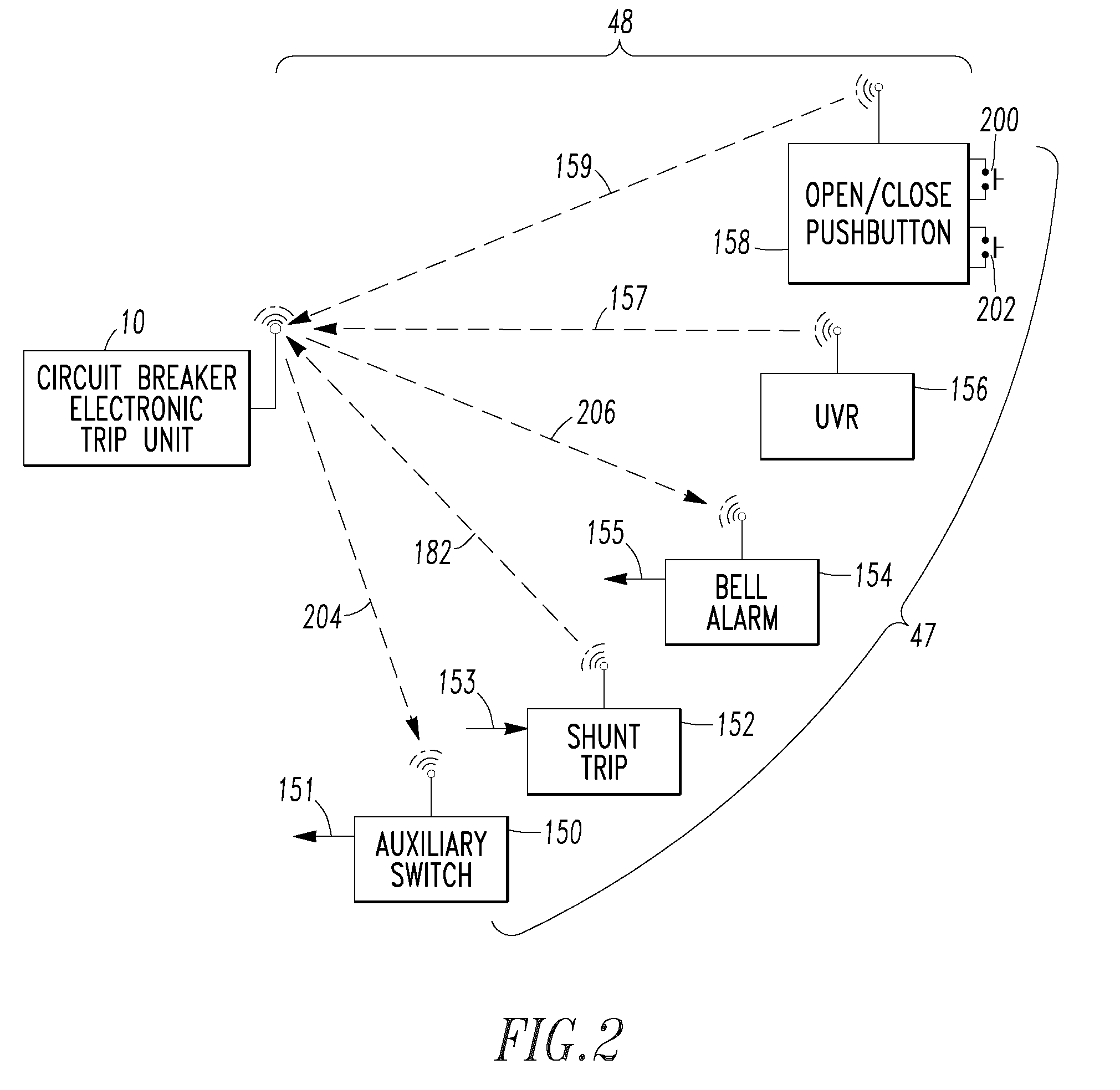 Method and electrical switching apparatus including a number of accessories employing wireless communication
