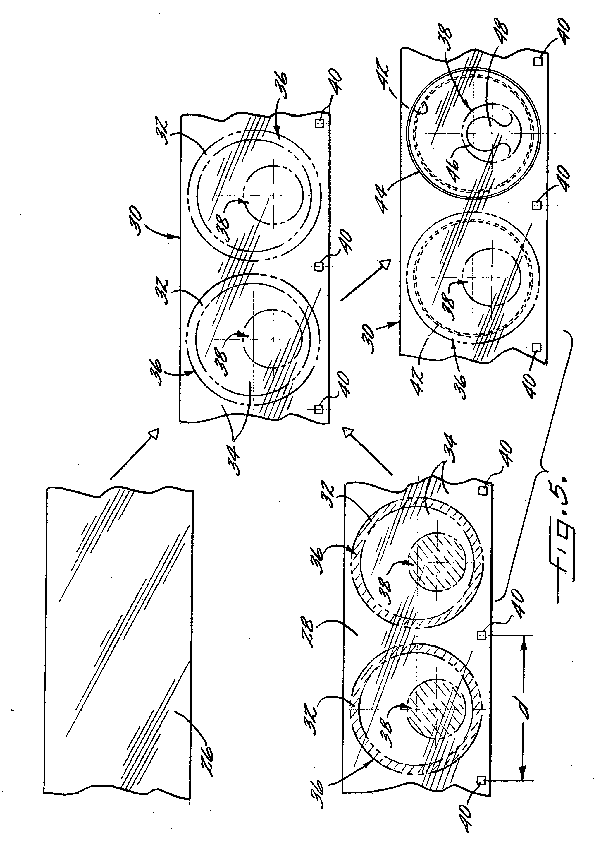 Container lid formed as a laminate having a built-in opening feature, container incorporating same, and method for making same