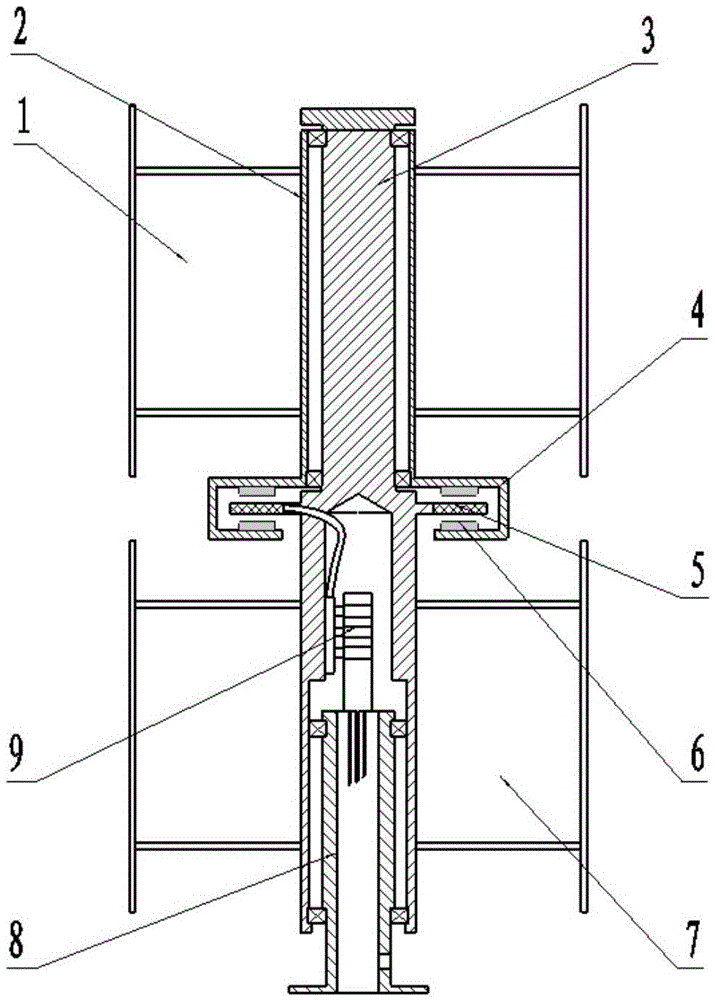 Multiplied-rotating-speed vertical-axis wind power generator and manufacturing method thereof
