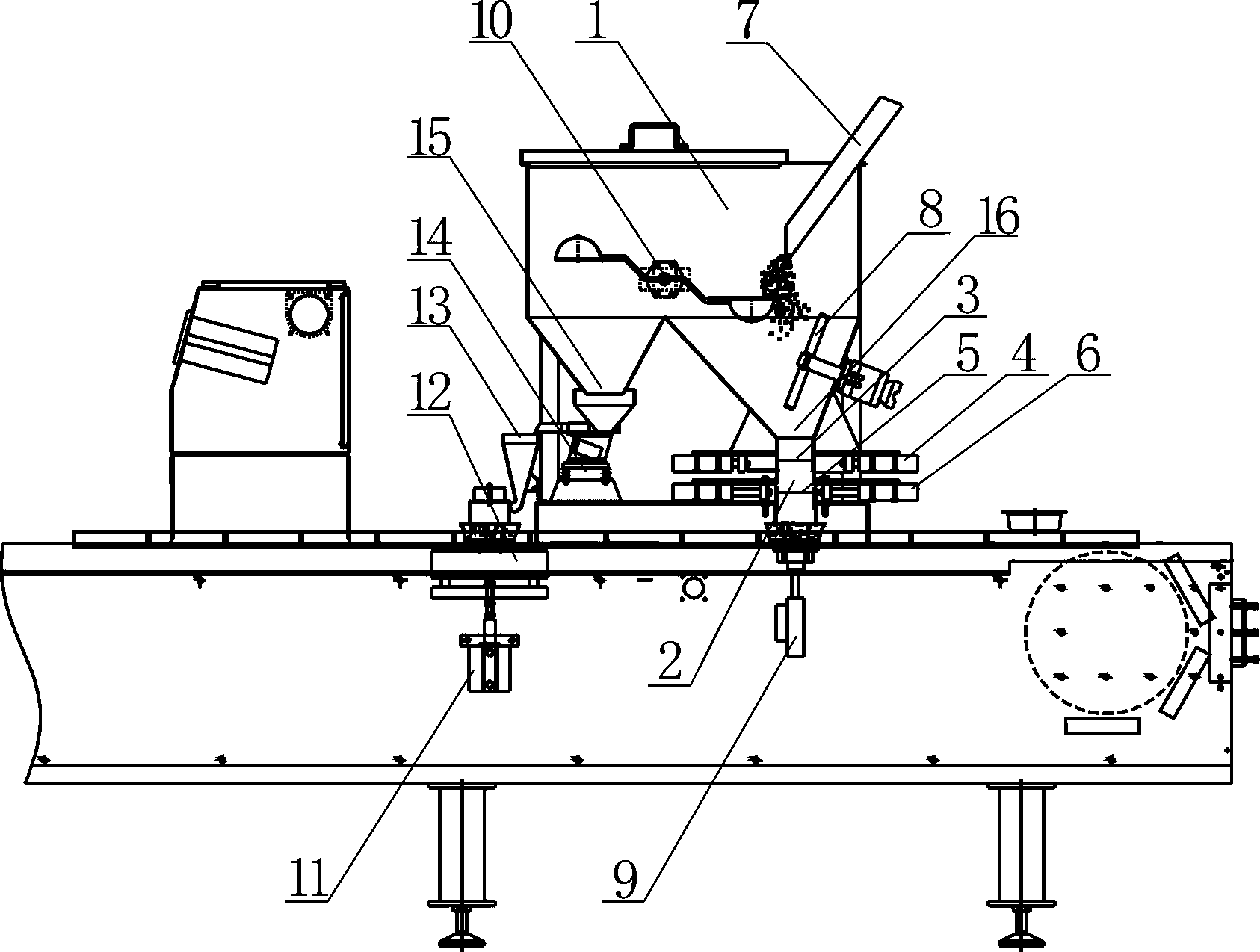 Multi-head automatic metering and filling system