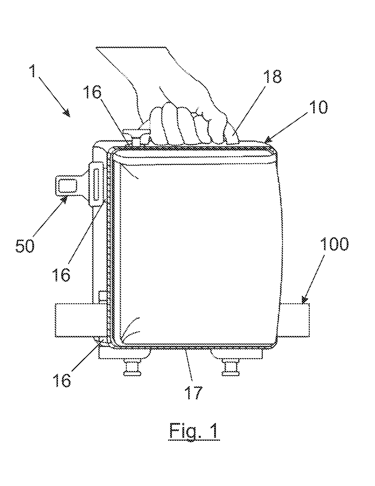 Fastening device for people with reduced mobility conditions