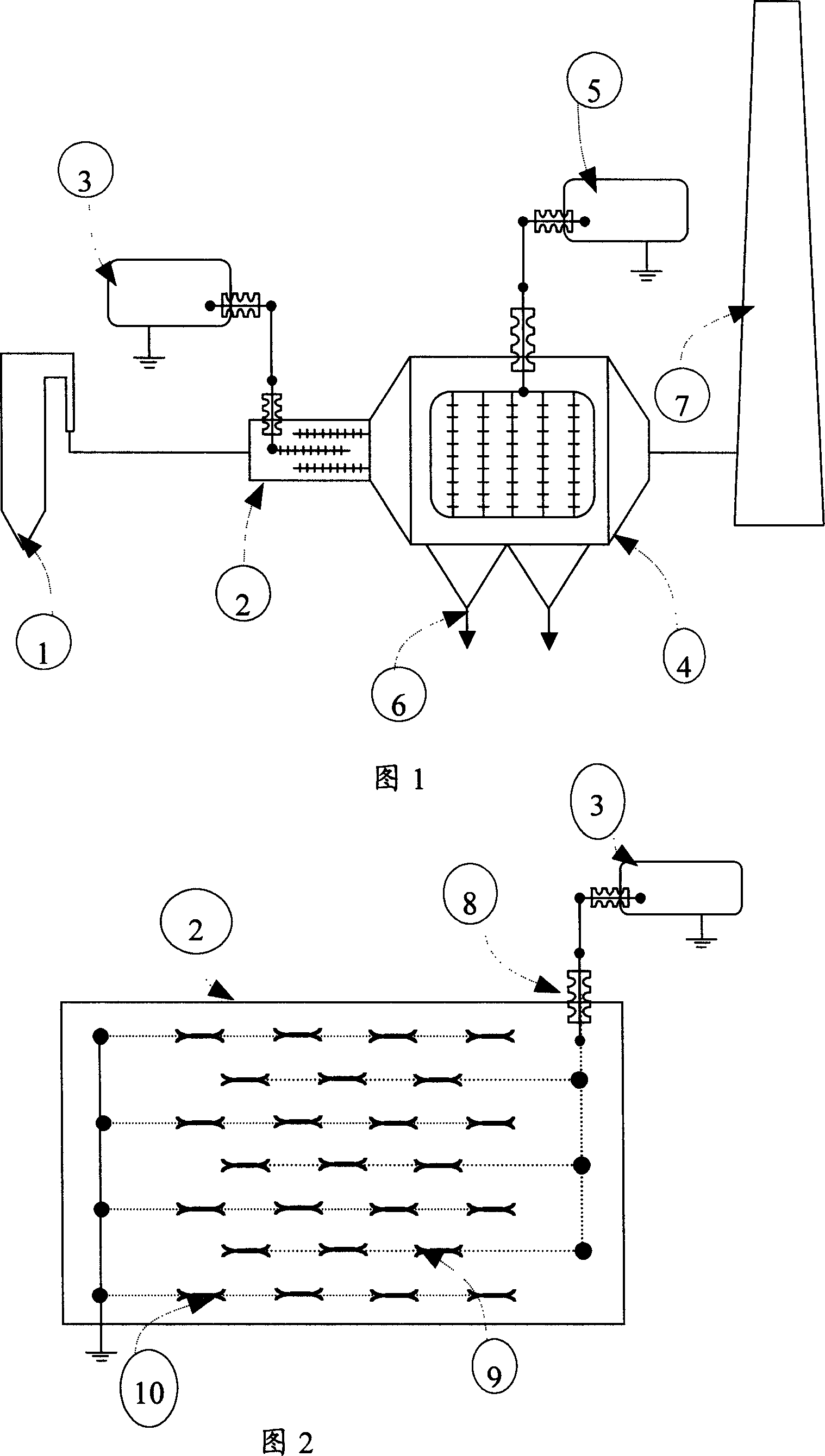 Bipolar corona discharge soot aggregation and electro dedust method and instrument