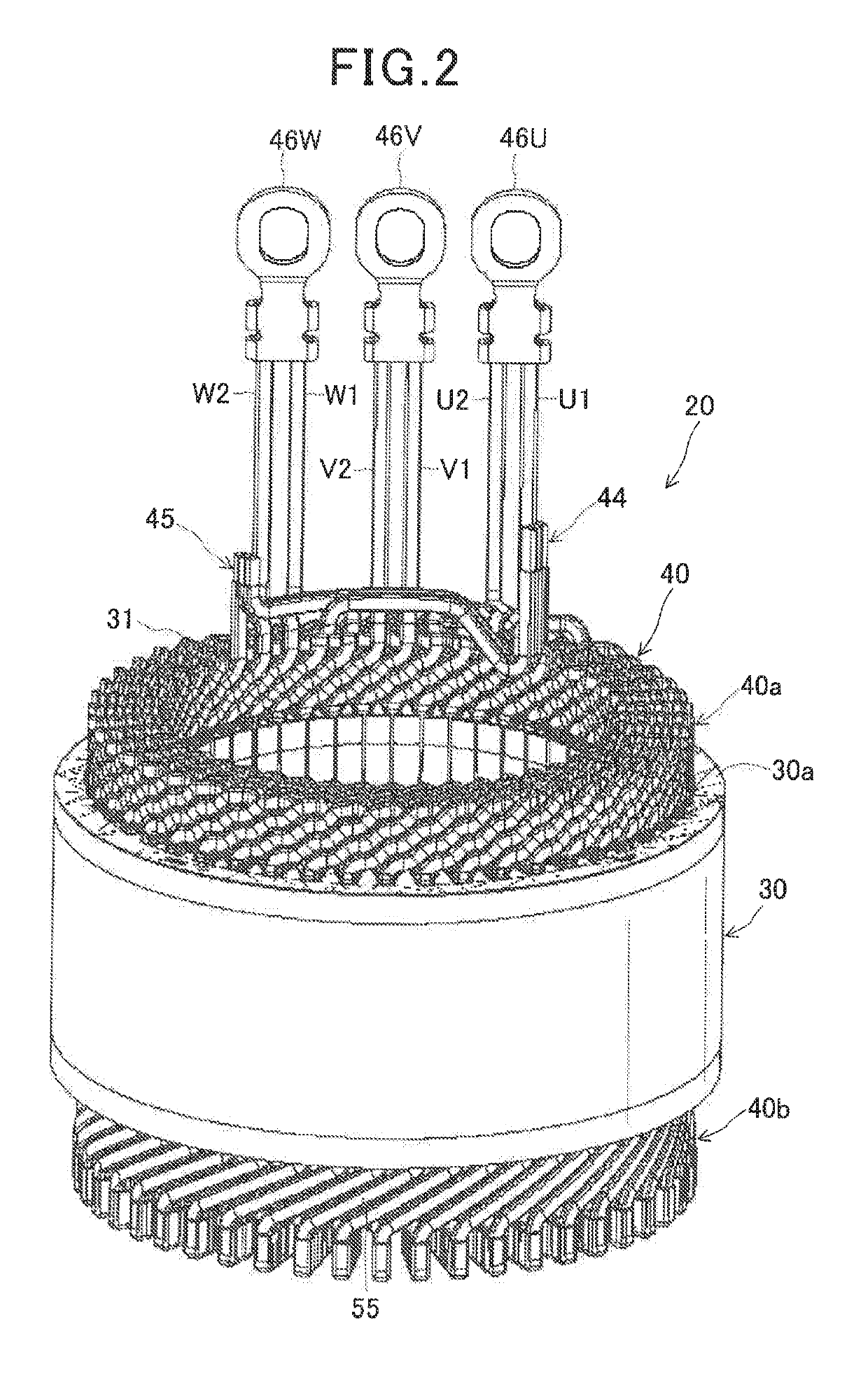 Stator for rotating electric machine