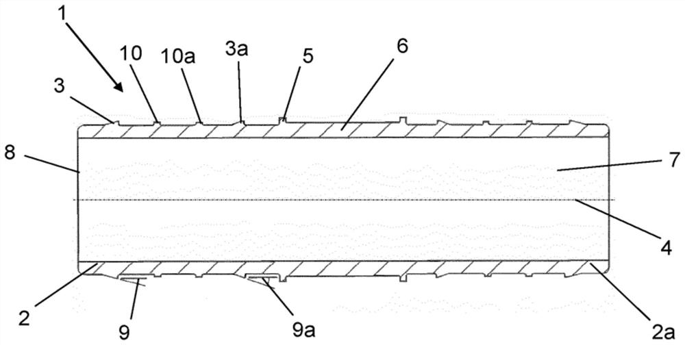 Connecting element and pipe connection comprising said connecting element