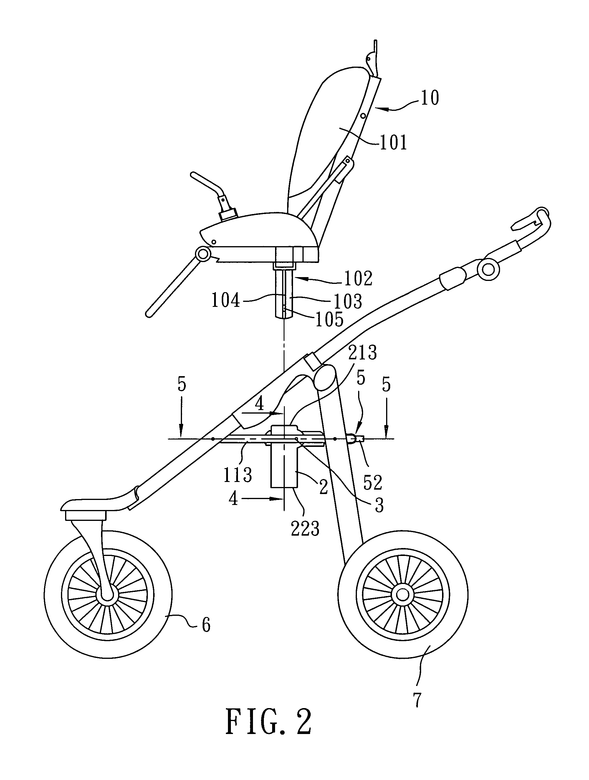 Stroller with a detachable seat member
