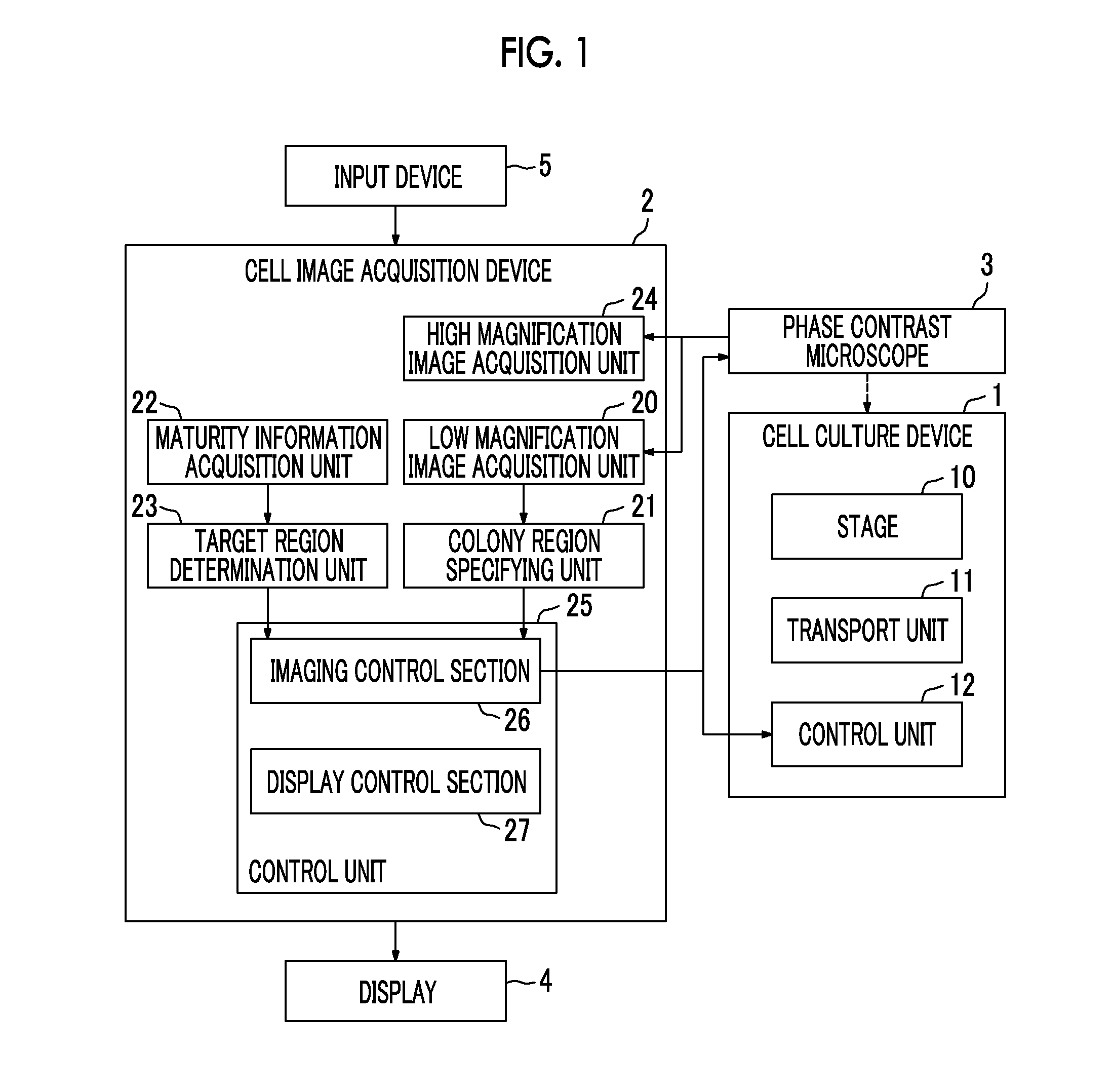 Cell image acquisition device, method, and program