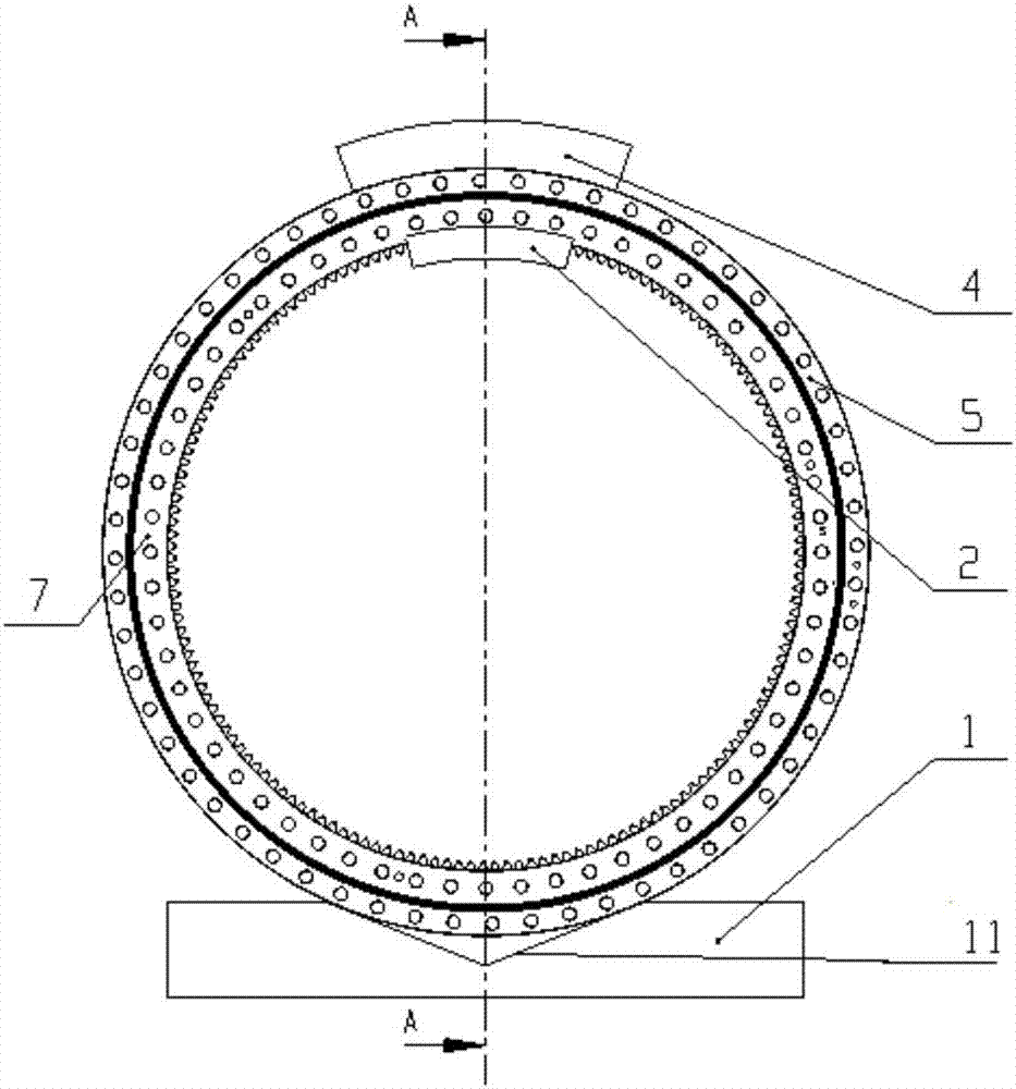 Bearing radial internal clearance measurement component and method for measuring radial bearing internal clearance