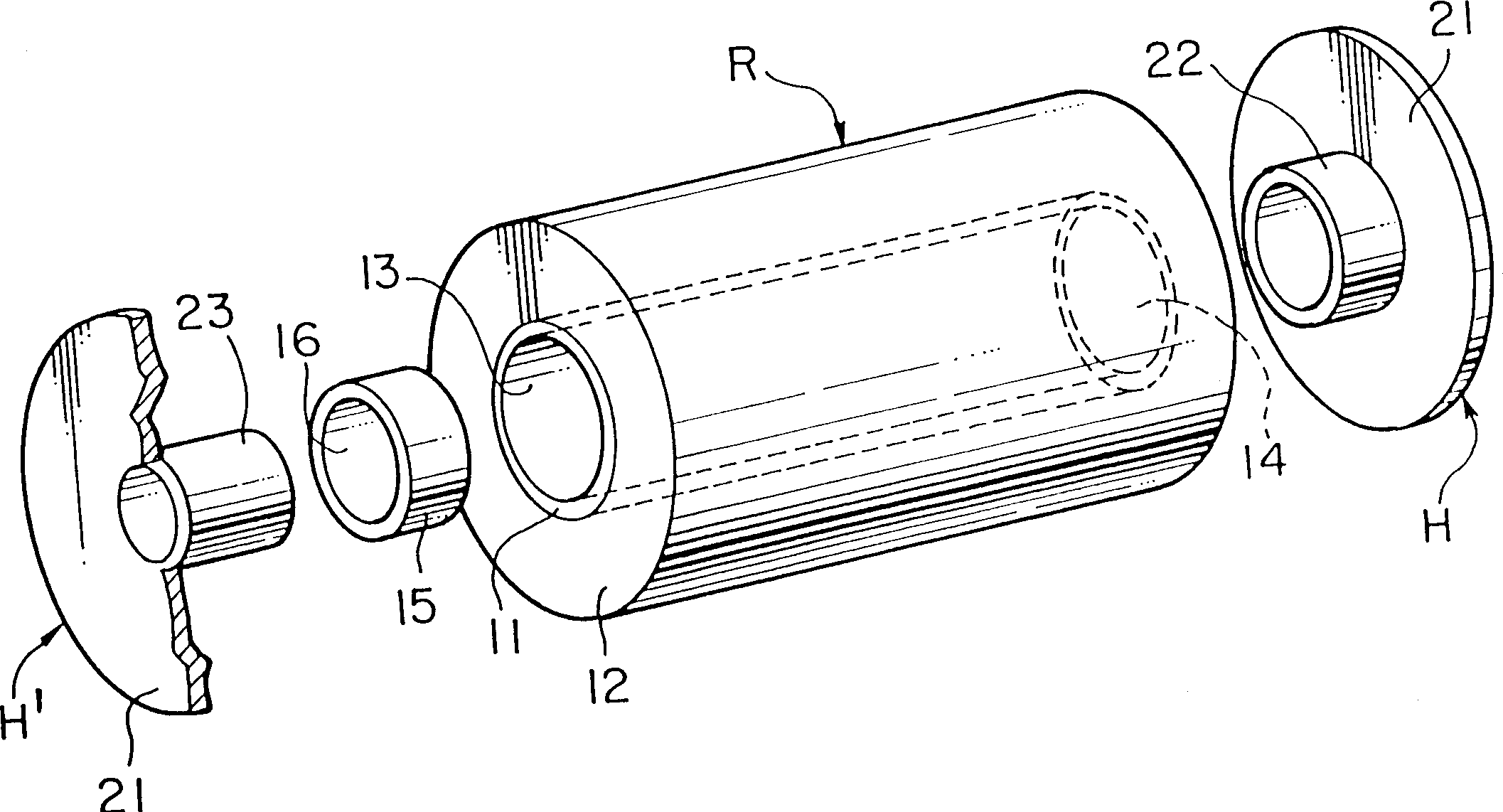 Pipe core of stencil paper cylinder for mimeograph and retainer