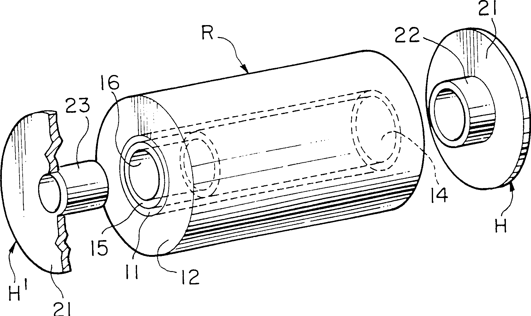 Pipe core of stencil paper cylinder for mimeograph and retainer