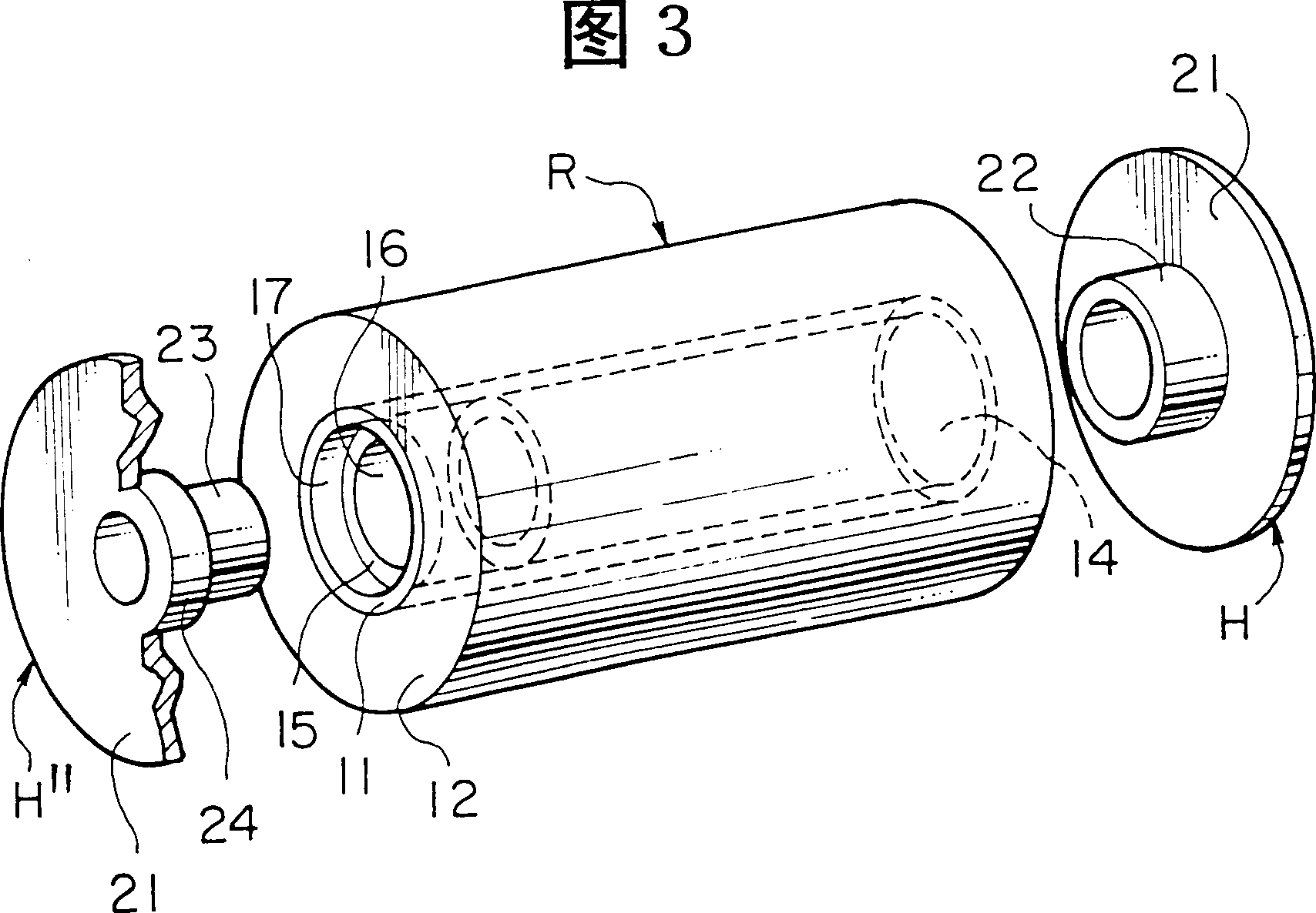 Pipe core of stencil paper cylinder for mimeograph and retainer