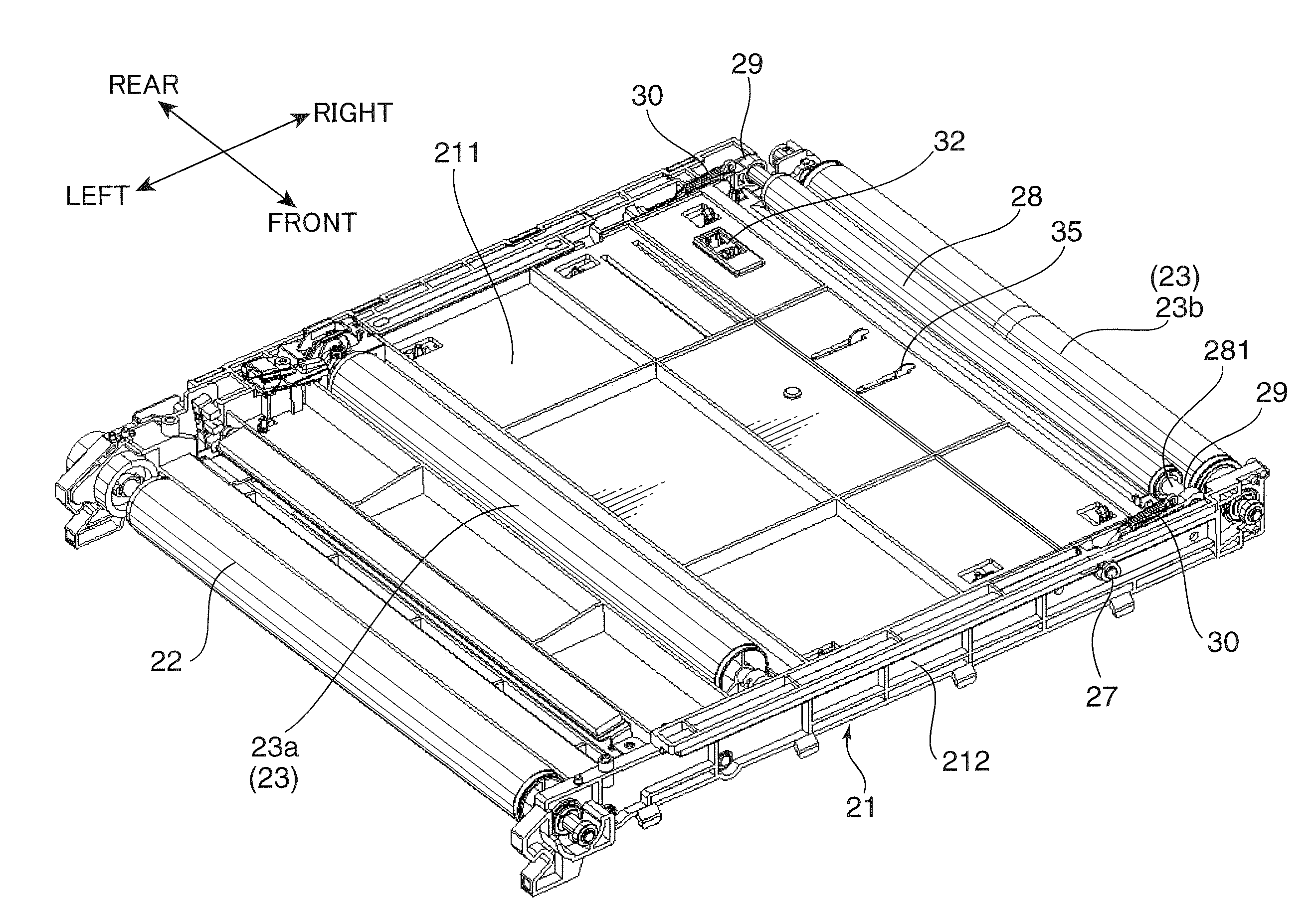 Transfer belt device and image forming apparatus provided with the same