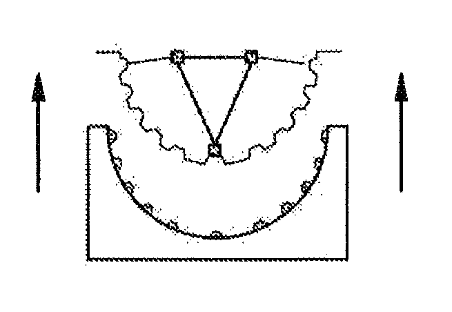 Device and method for the production of multi-arched structural components from a fiber composite