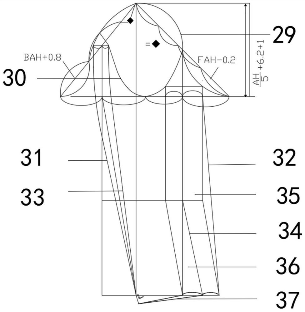 Round lapel suit and tailoring method