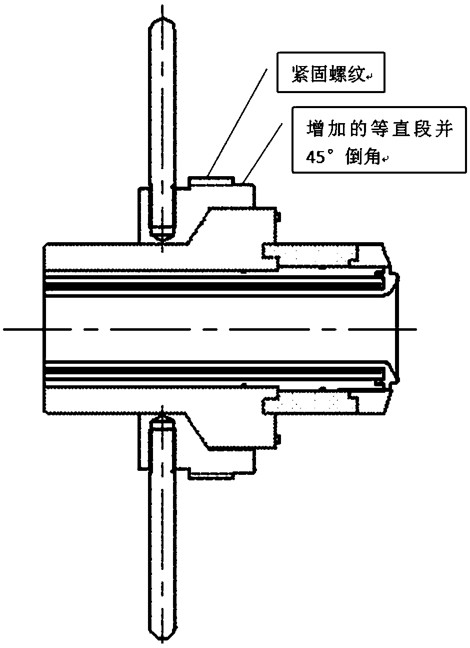 Rear electrode rapid mounting device for tube arc heater