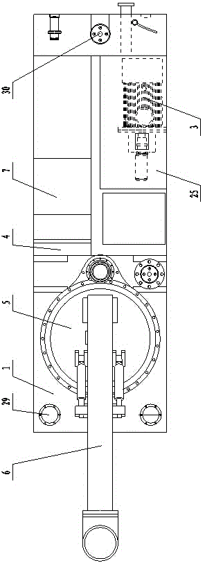 Transport vehicle provided with boom with multidirectional flexible steering function